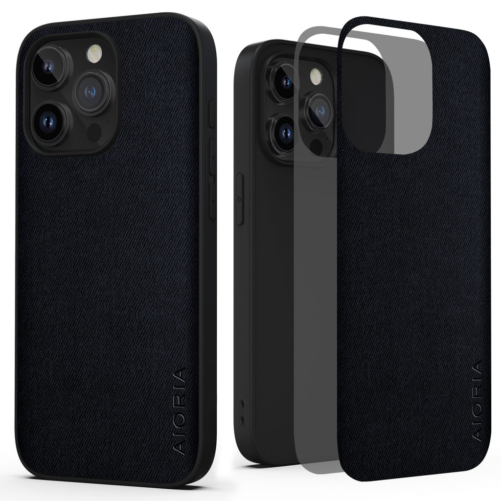 Coque de téléphone en tissu réel simple