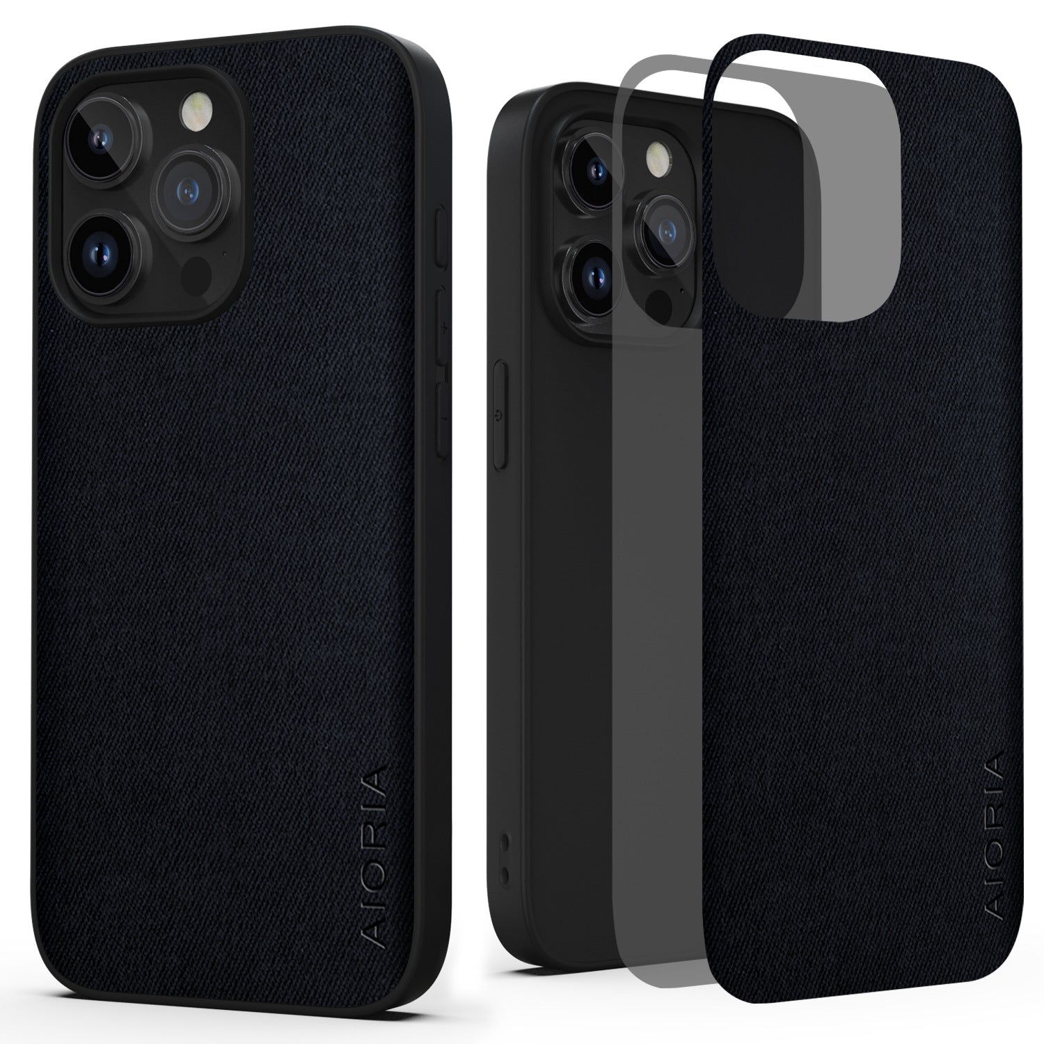 Coque de téléphone en tissu réel simple