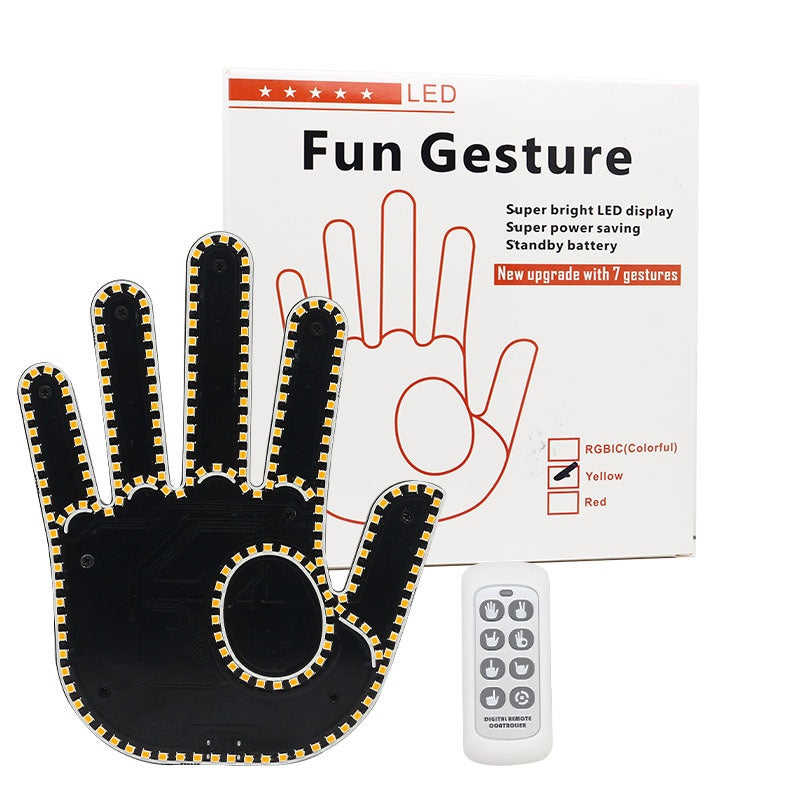 Finger de voiture Gesture avertissement Palm lumière