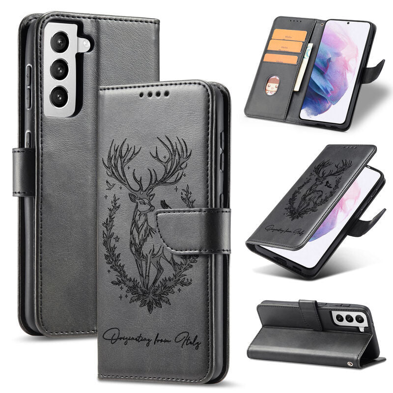 Protecteur de téléphone en cuir imprimé de cerf