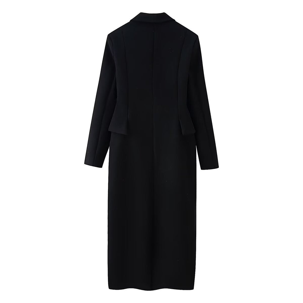 Manteau de poche à laque boutonnée mode
