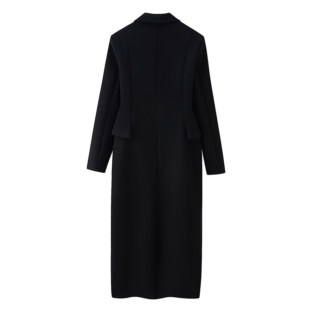 Manteau de poche à laque boutonnée mode