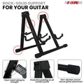 5 CORE Double Guitar Stand Sol réglable Heavy Duty A Frame Universal Folding Acoustic