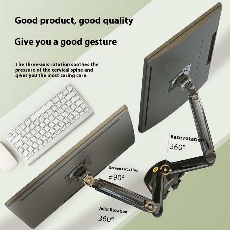 Ordinateur Dual Screen Monitor Smart Desktop Up and Down Lifting Display Rack
