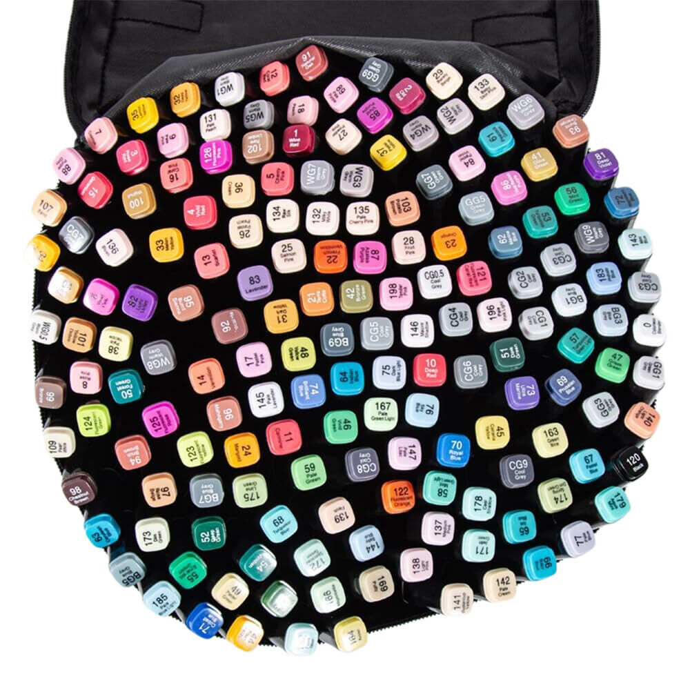 168 Couleurs Dual Tip Marqueurs d'Art Stylos de Couleur Dessin Aquarelle Enfants & Un Cadeau Dult