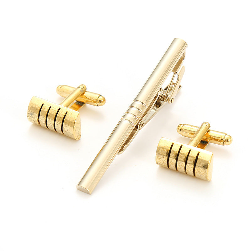 Hommes formal Business Cufflinks and Tie Clip Set