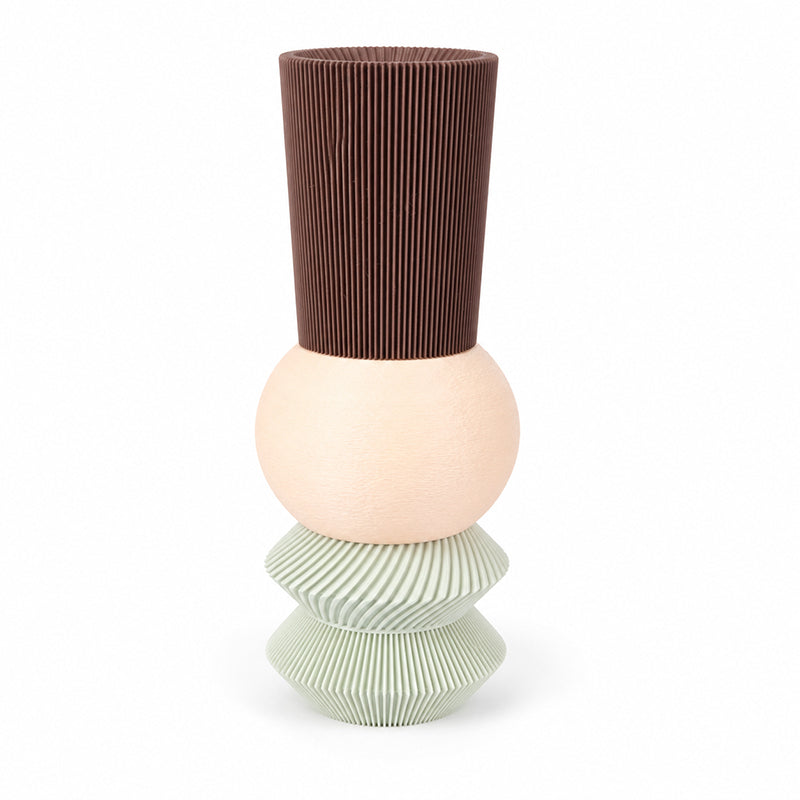 3D Printed Designer Vase, Layered Effect for Dried Flowers