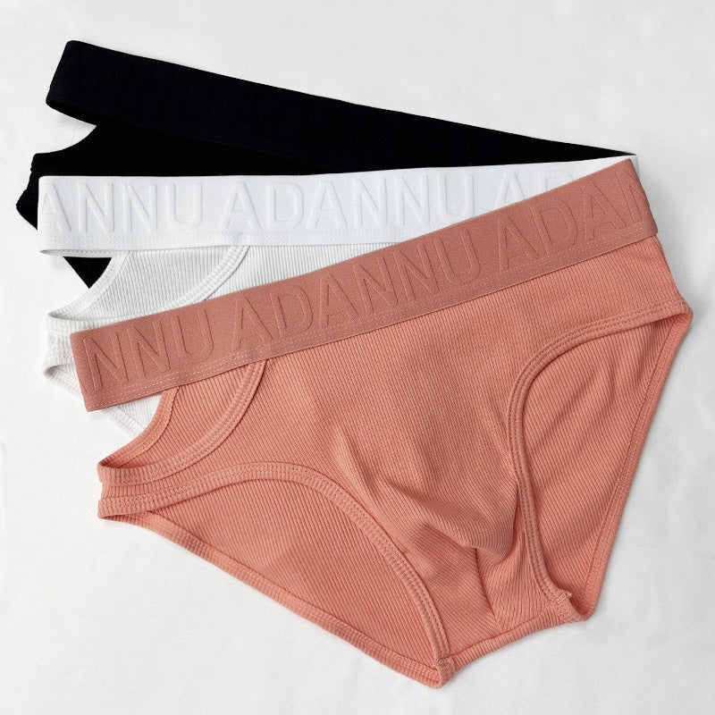 Personnalité Asymétrique Triangle Sous-vêtements Hommes Low Waist Threaded Cotton Sports Dopamine