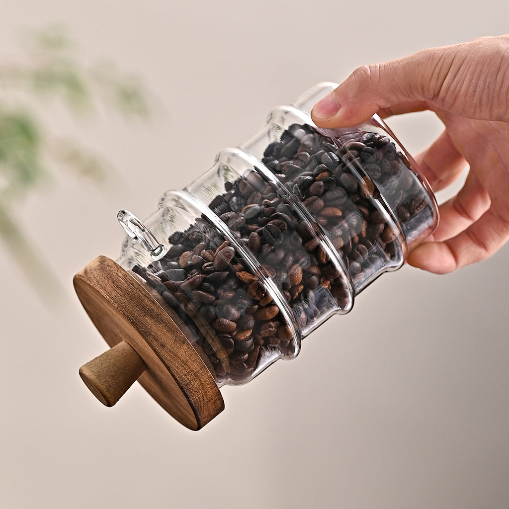 1 Pcs 18,5 Pots de café en verre OZ avec cuillères