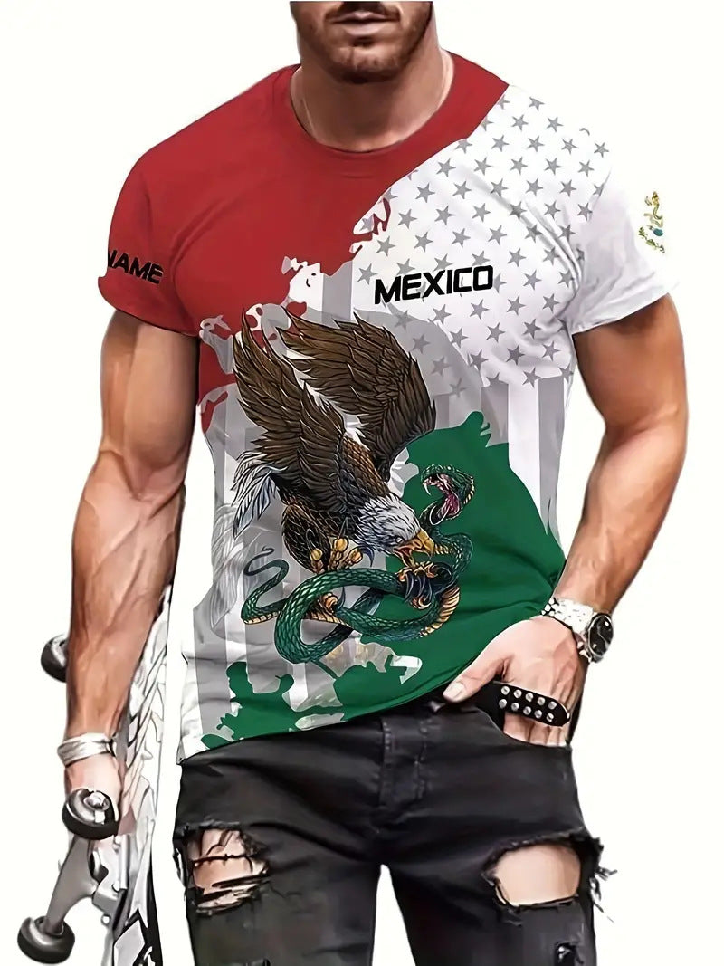 T-shirt Eagle and Snake T-shirt à col rond à manches courtes pour homme