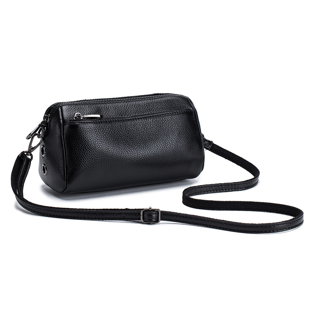 Sac d'épaule multifonctionnel en cuir polyvalent de grande capacité