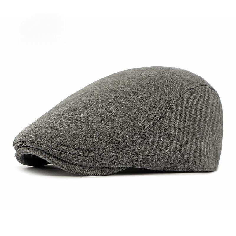 Cotton tricoté Beret British Retro Versatile Simple Newsboy Cap Trendy