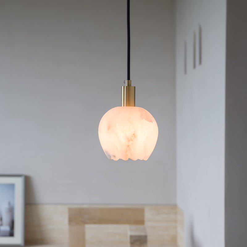Lampe légère minimaliste moderne de luxe petit pendentif en cuivre