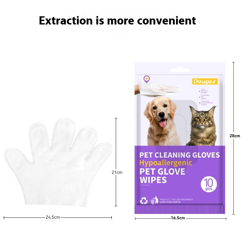 Nettoyage à sec Désinfecter le papier Déodorant Aliments pour animaux Gants jetables pour animaux