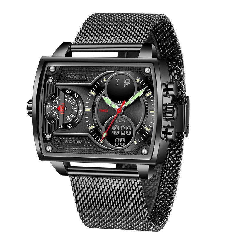Montre à Quartz électronique lumineux multifonctionnelle pour homme