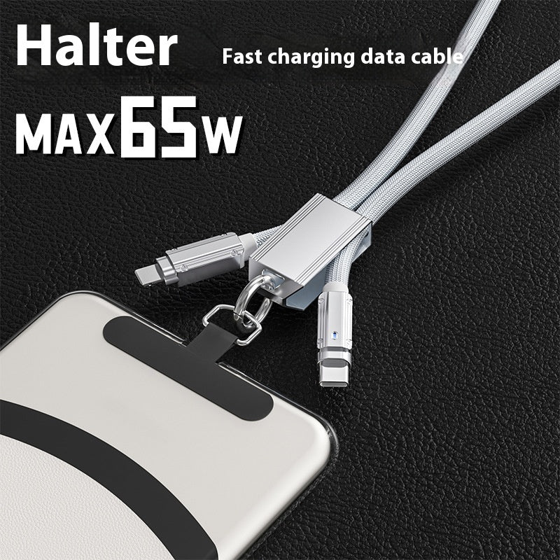 Lanyard PD65W Câble de recharge pour téléphone portable tressé