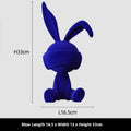 Suede Blindfold Rabbit Resin Ornament Trendy Home Decor