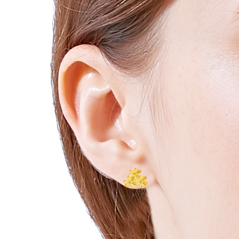 Boucles d'oreilles féminines élégantes, sablées et polyvalentes