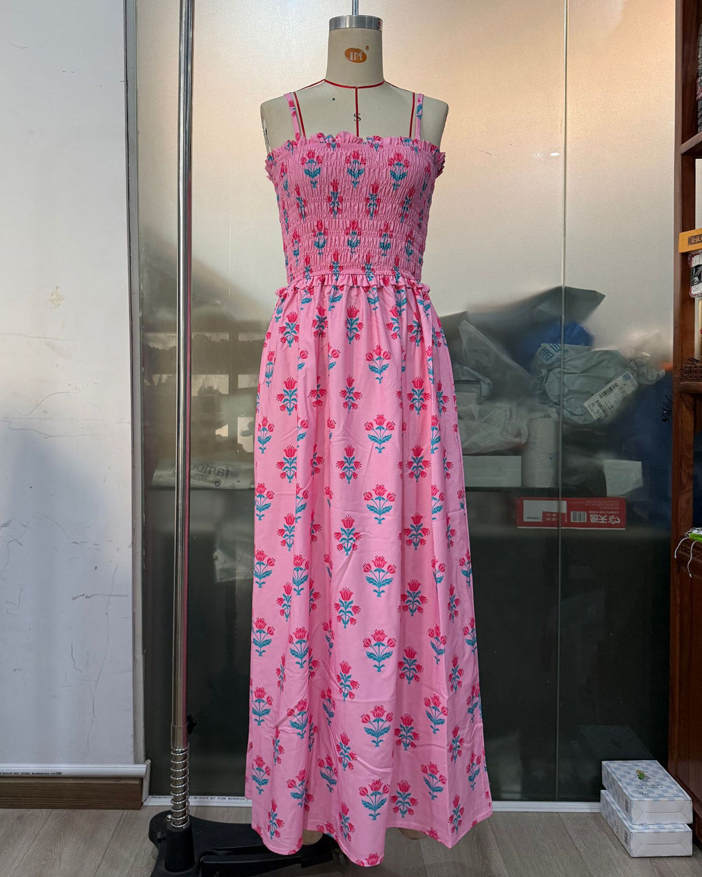 Robe casuale en strap à imprimé floral pour femmes
