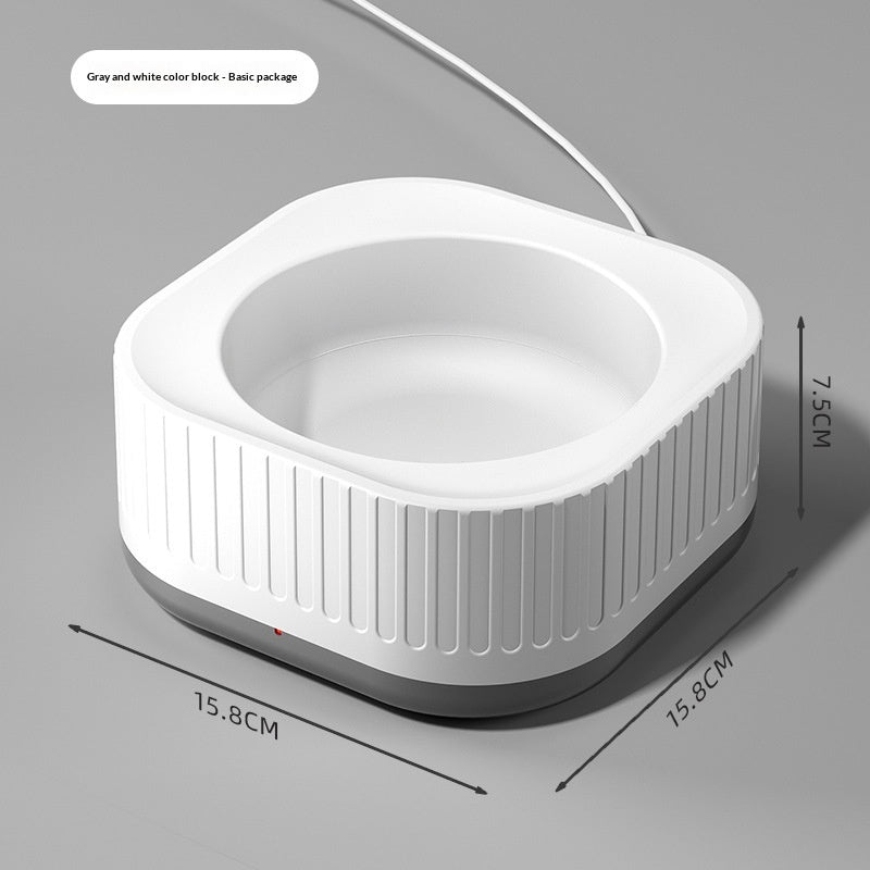 Simple bol d'eau en acier inoxydable à usage domestique avec température constante pour les chats