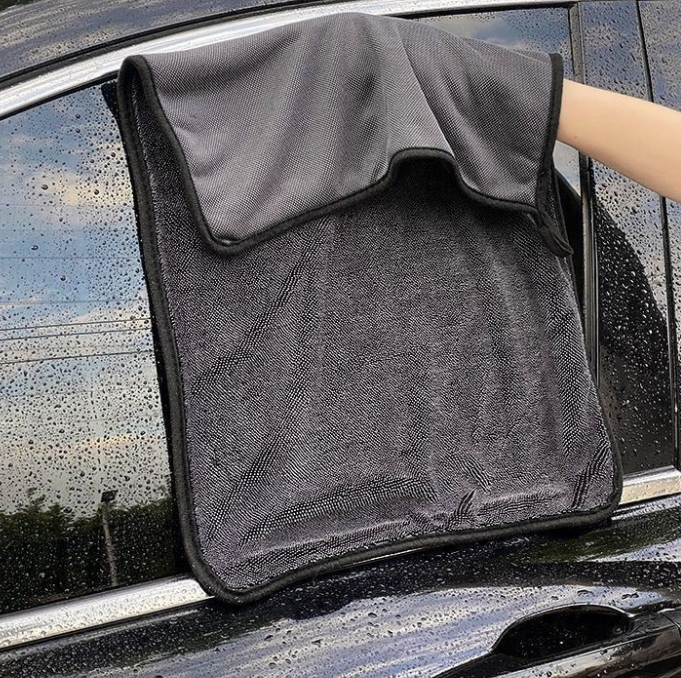 2pc Super absorbant épaissi microfibre lavage de voiture serviette de séchage Lint Free Streak Free Auto