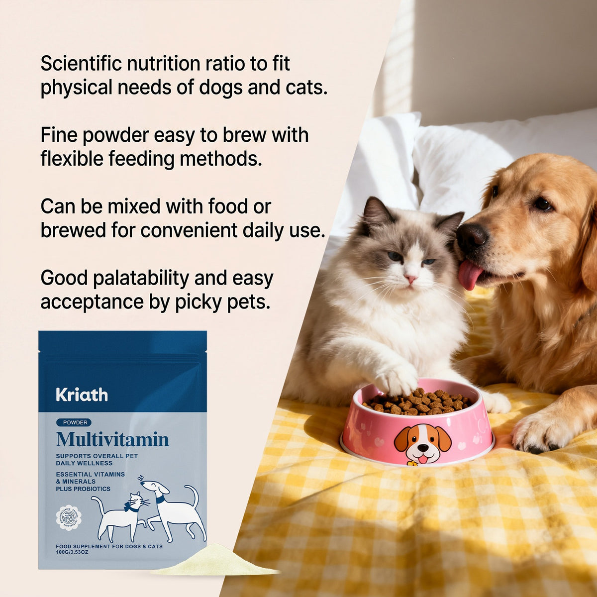 Kriath Supplément nutritionnel pour chiens et chats