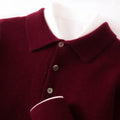 Hommes Polo-Neck Business-Casual Knitted Base Layer Arrivée