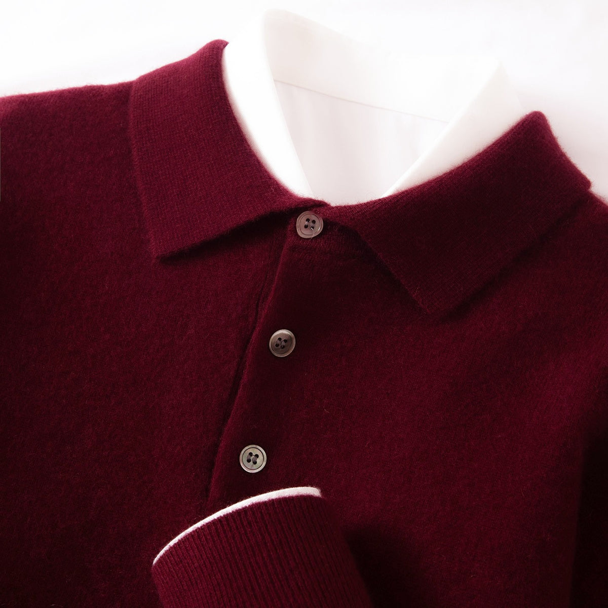 Hommes Polo-Neck Business-Casual Knitted Base Layer Arrivée