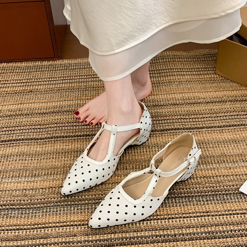 Sandales de mode pour femmes PolkaDot Fermées
