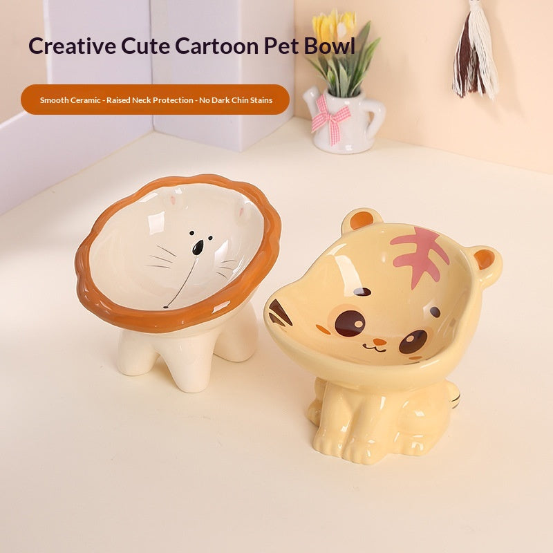 Cute Cartoon Lion Pet Bowl