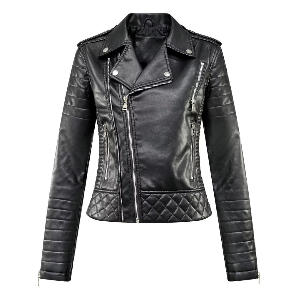 Veste en cuir PU pour femmes