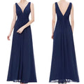Plus Size Deep V Neck Evening Gown