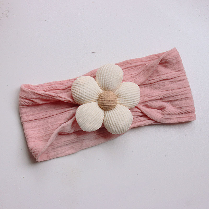 Soft Nylon Baby Flower Headbands pour nouveau-nés