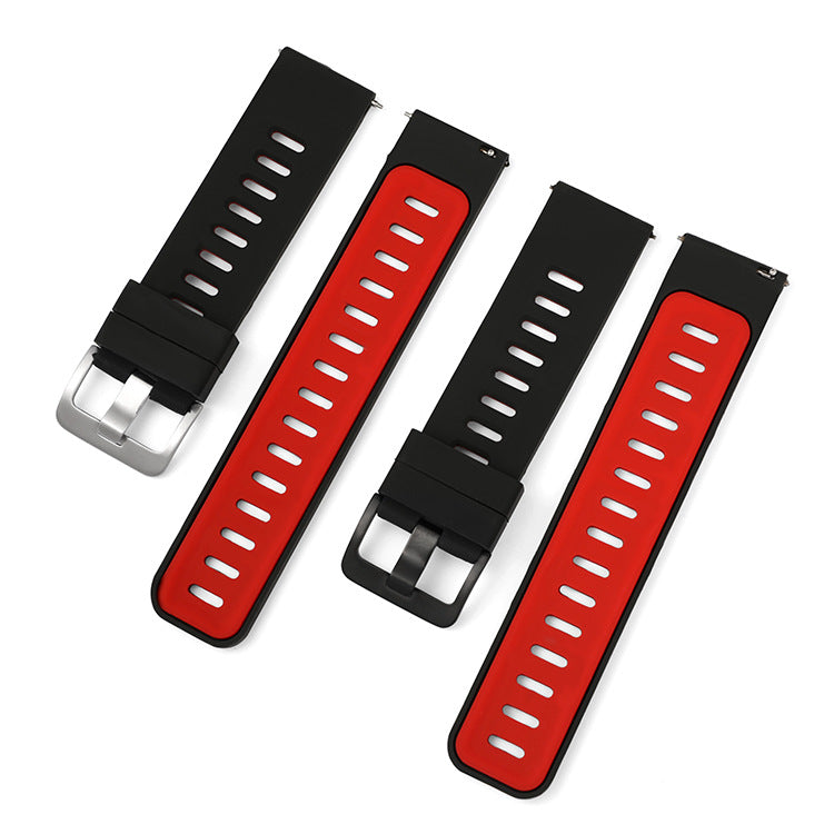 Bracelet en silicone Smart Watch bicolore 20 22mm