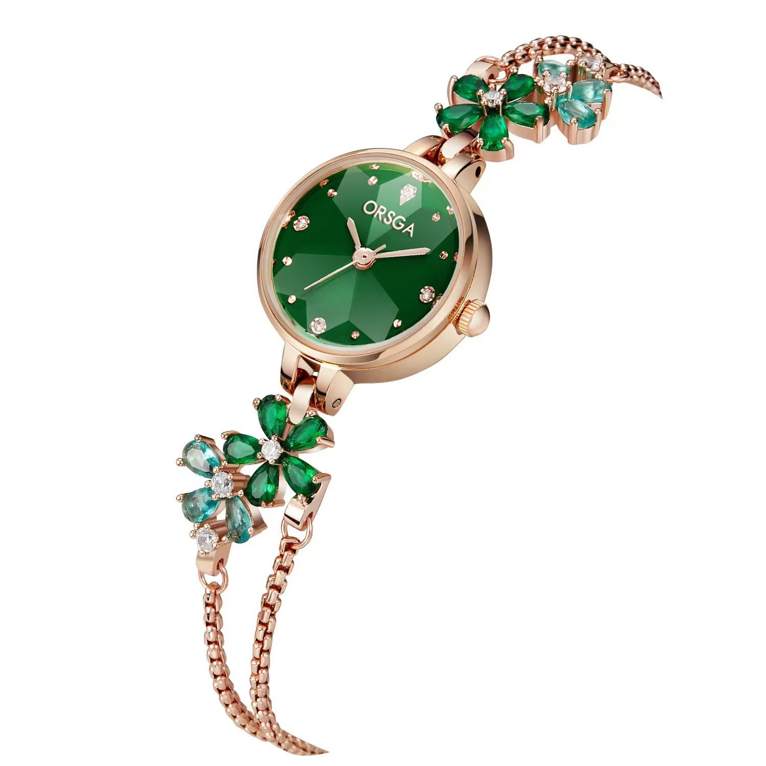 Femmes Exquise bracelet incrusté de diamants montre