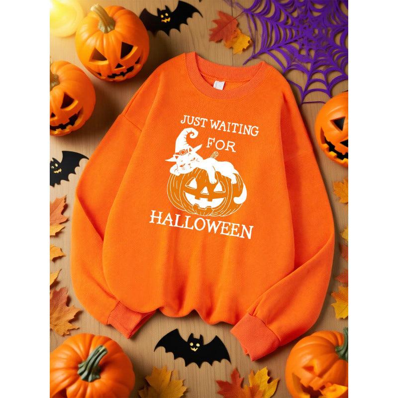 Juste attendre pour Halloween Pumpkin Design Sweats