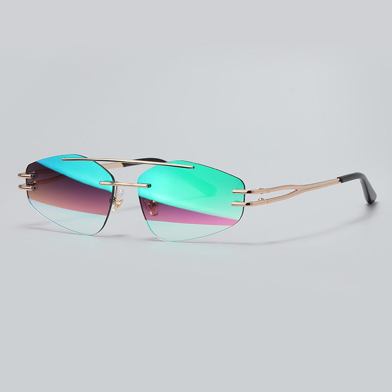 YSM8003 Lunettes de soleil mode polygonales sans cadre