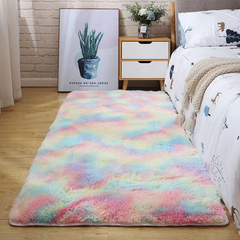 Silk Carpet Bedroom Solid Color Sitting Area