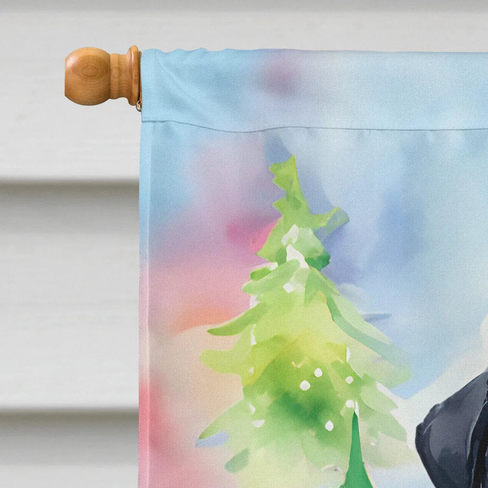Pug Maison de Noël Drapeau Grand Porc Manches Pole décoratif extérieur Bannière de triage Artwork Wa