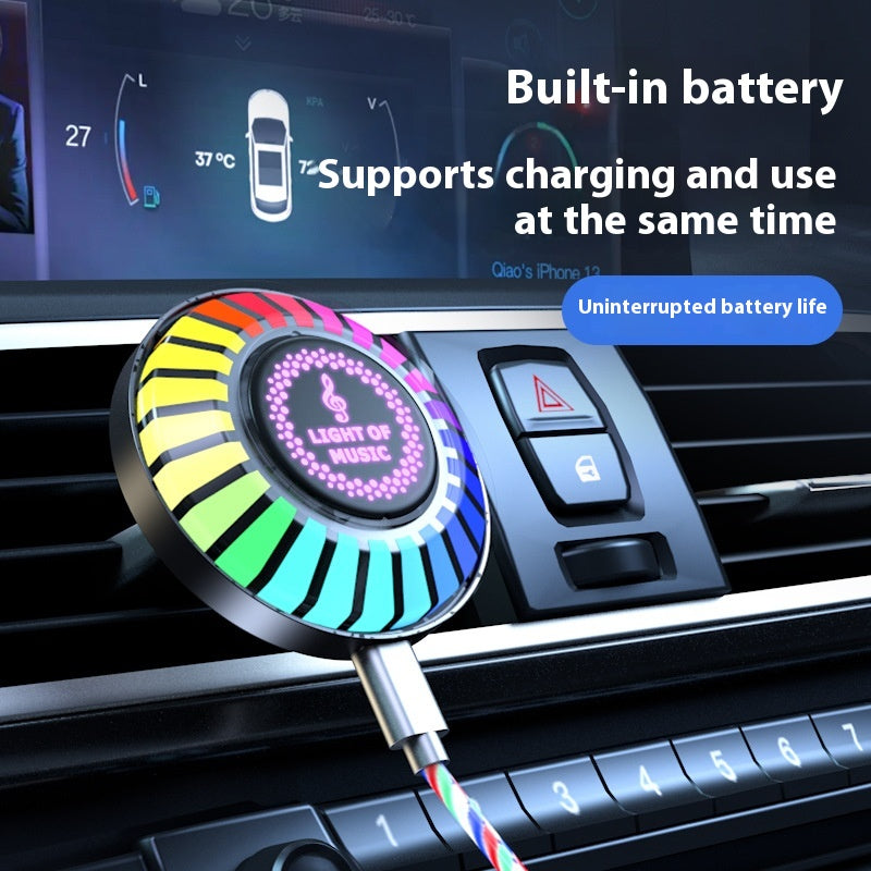Voiture Air Outlet Pickup Light Solid Aromatherapy Musique Rythme voiture légère