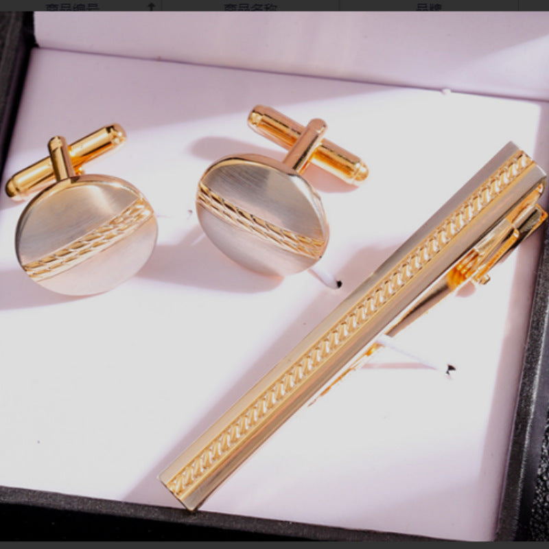 Hommes formal Business Cufflinks and Tie Clip Set
