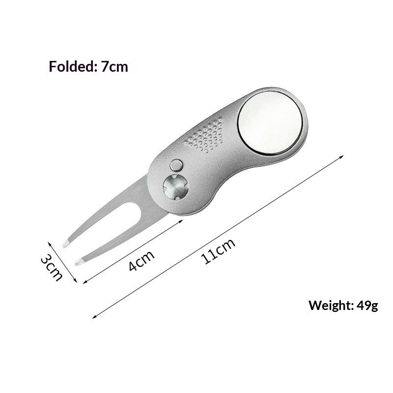 Fourche de balle de golf pliante métal aluminium-main