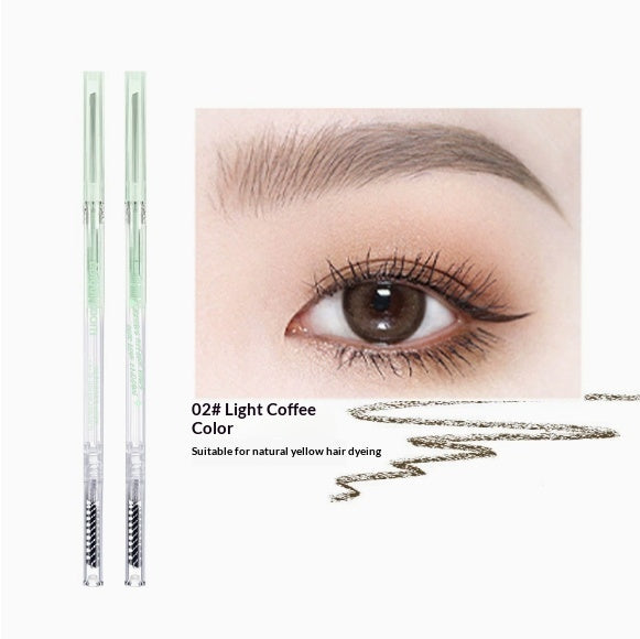 Crayon de sourcils naturel à longue durée d'étanchéité ultra-fine à double extrémité