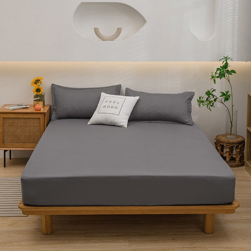 Ensemble de draps et de lit d'oreiller en couleur solide