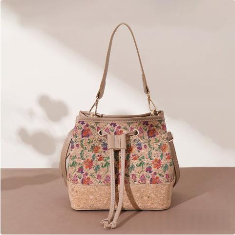 Vieux sac de rangement imprimé de grande capacité pour femmes avec extérieur en bois et en bois
