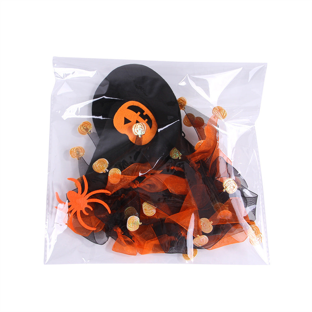 Chapeau d'Halloween Écharpe Set Crâne Pattern Chapeau de chat