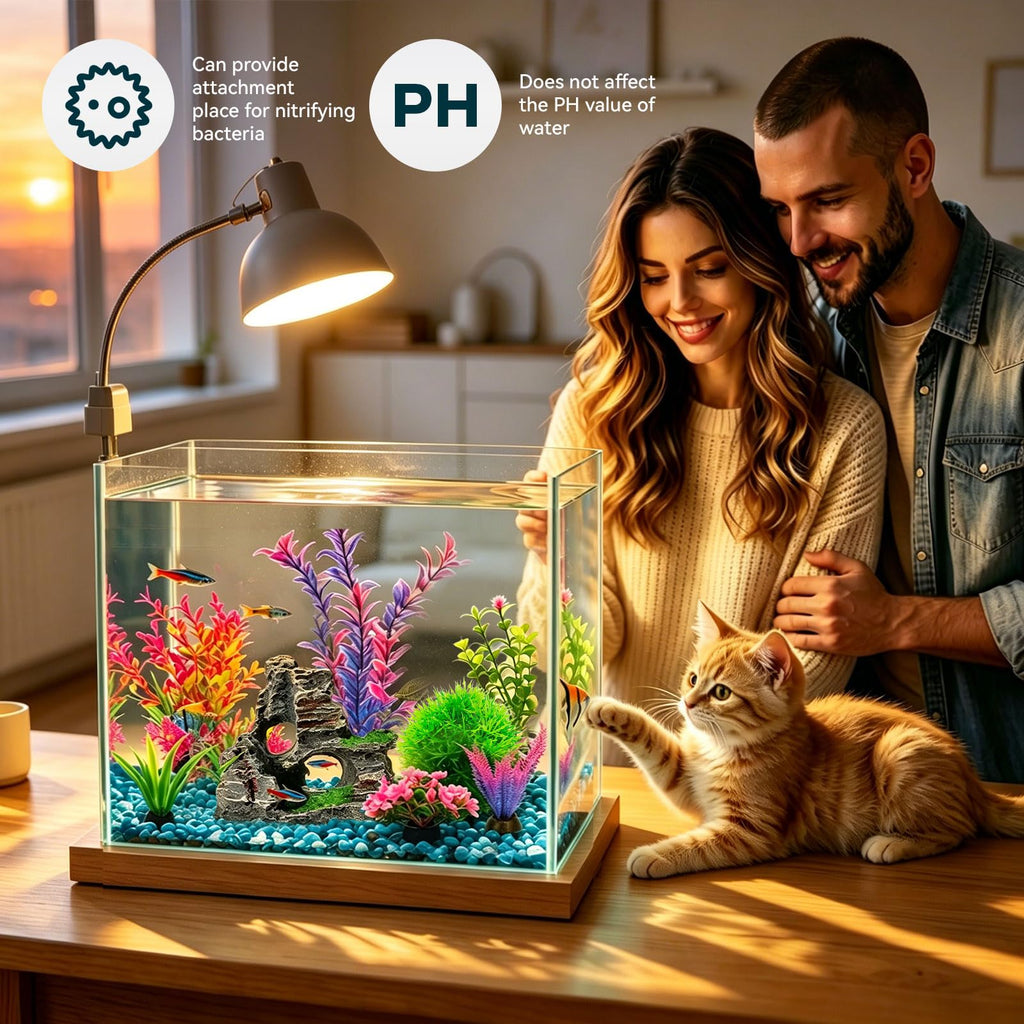 8Pcs Aquarium Decor Set