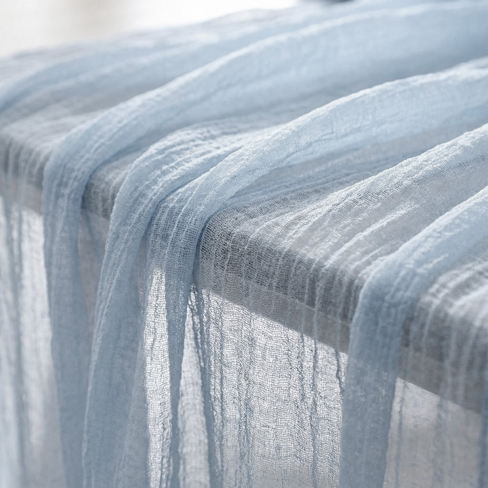 Coureur de table à bulles 80x300 Cm en gris-bleu - Décor de table moderne pour les fêtes et les événements - P
