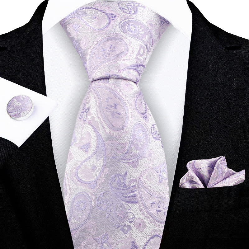 Cravate à fleurs de cajou broyée Jacquard