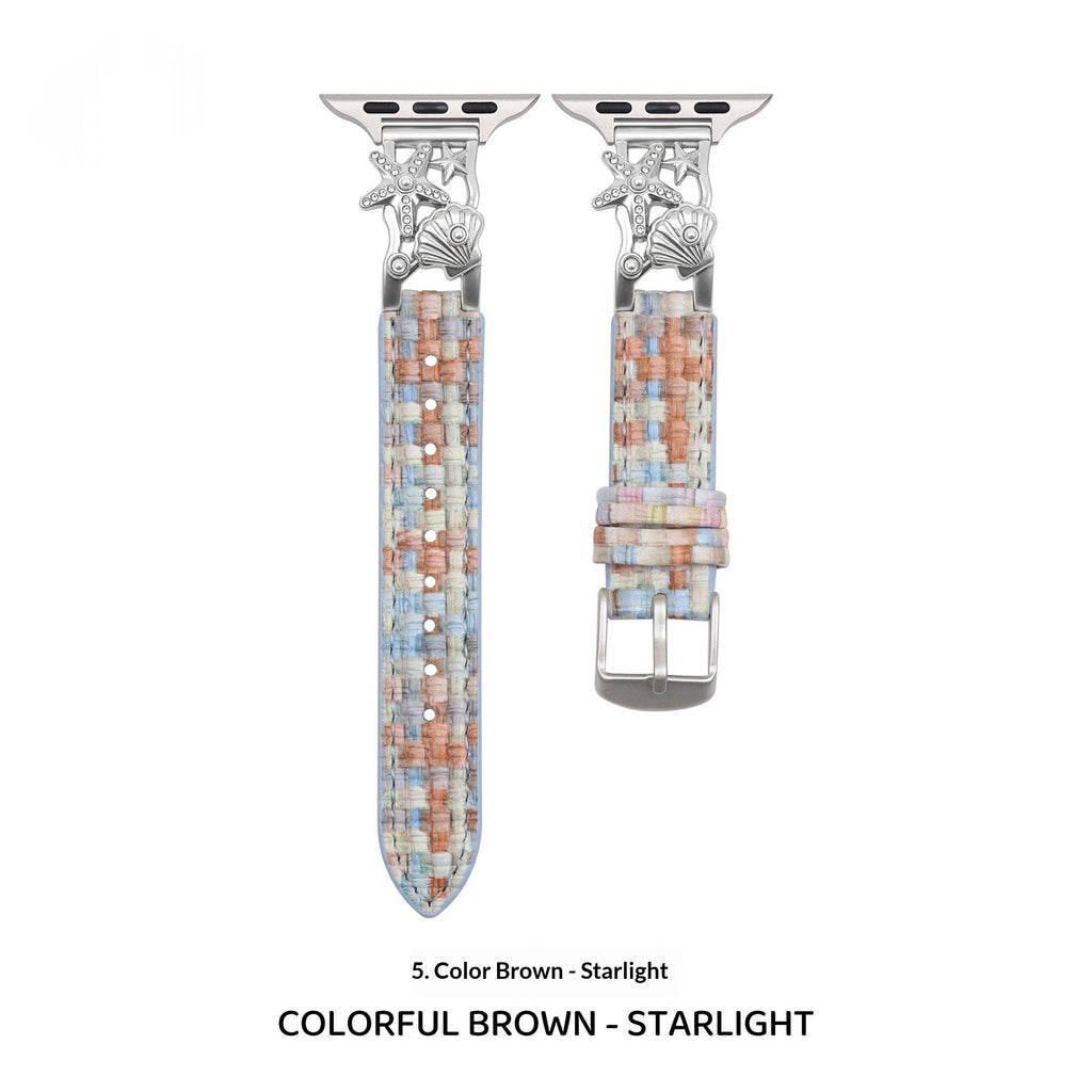 Bracelet de montre en cuir pointillé Cape Shell